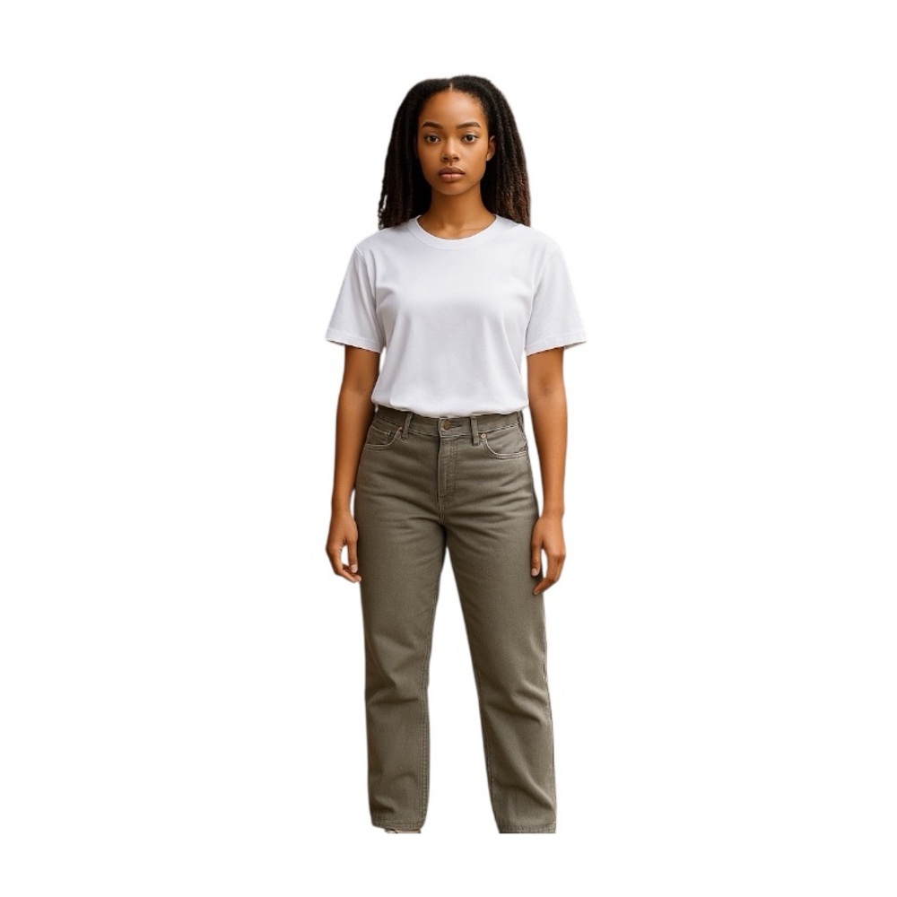 GAP Girlfriend Straight Leg Jeans with Mid-Rise Waist